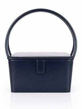 Vintage 50s Blue Leather Box Handbag Theodor California